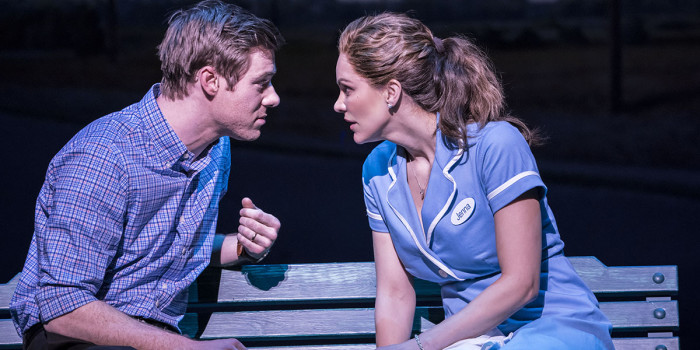 David Hunter and Katharine McPhee in Waitress at the Adelphi Theatre