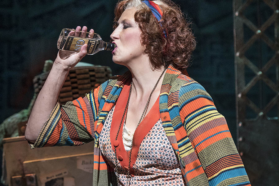 Miranda Hart (Miss Hannigan) in Annie at the Piccadilly Theatre (Photo: Paul Coltas)