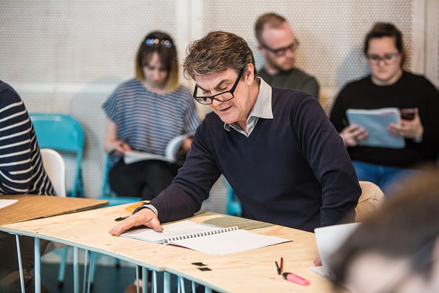 Alexander Hanson (Bernard Jenkin MP) in rehearsals for Committee... (A New Musical)