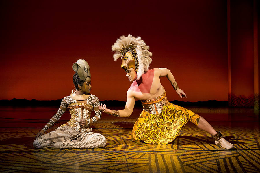 Janique Charles (Nala) and Nick Afoa (Simba) in Disney's The Lion King (Photo: Disney)