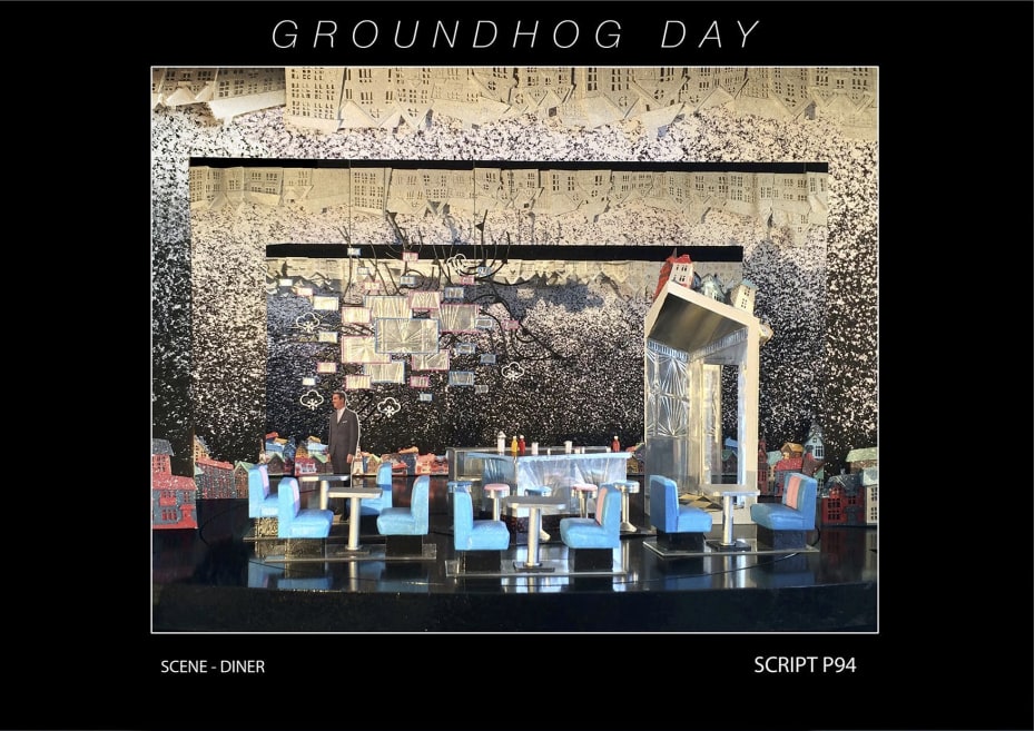 Set designs for Groundhog Day (Credit: Rob Howell for Groundhog Day)