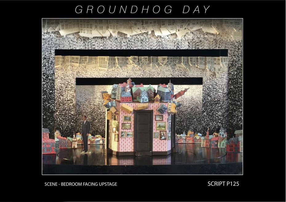 Set designs for Groundhog Day (Credit: Rob Howell for Groundhog Day)