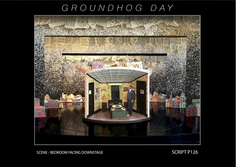 Set designs for Groundhog Day (Credit: Rob Howell for Groundhog Day)