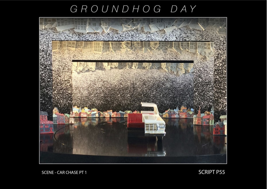 Set designs for Groundhog Day (Credit: Rob Howell for Groundhog Day)