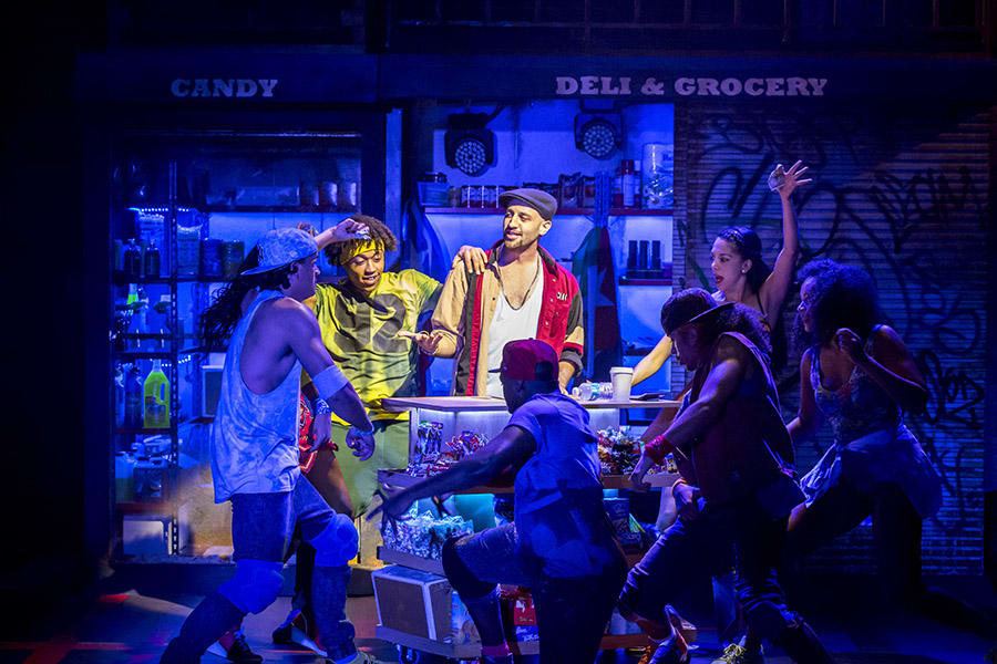 Sam Mackay and the company of In The Heights (Photo: Johan Persson)