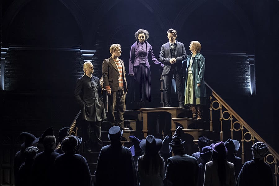 Alex Price, Paul Thornley, Noma Dumezweni, Jamie Parker and Poppy Miller in Harry Potter And The Cursed Child at the Palace Theatre (Photo: Manuel Harlan)