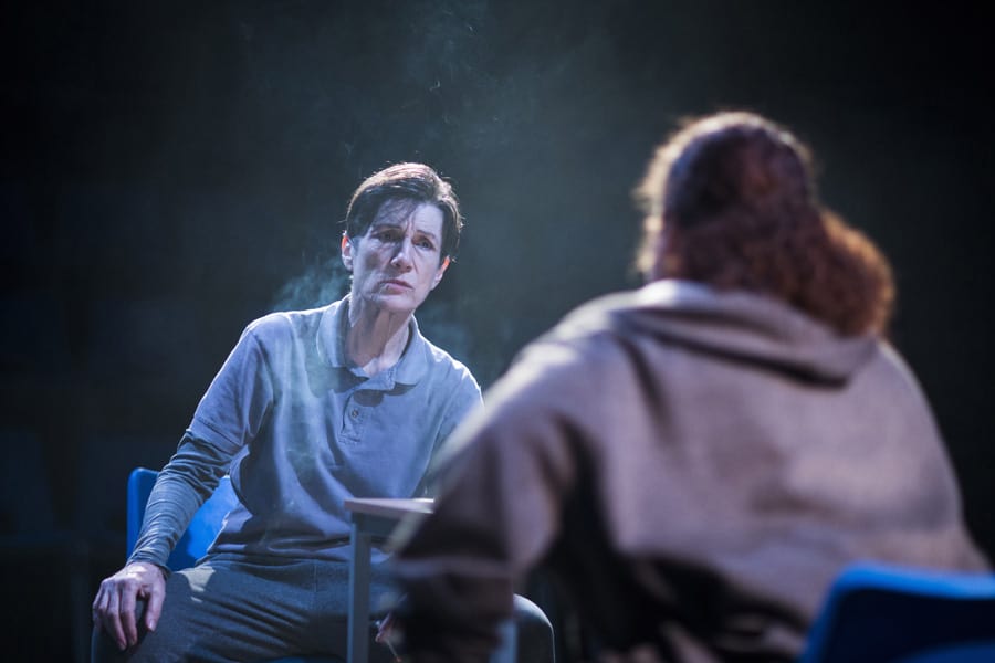 Harriet Walter (Brutus) in Julius Caesar (Photo: Helen Maybanks)