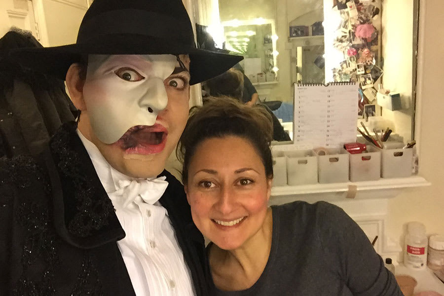 Ben FOrster ready for his performance in The Phantom Of The Opera