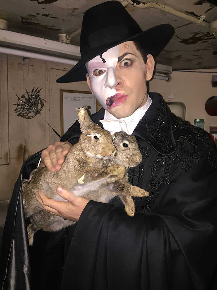 Ben Forster backstage at The Phantom Of The Opera