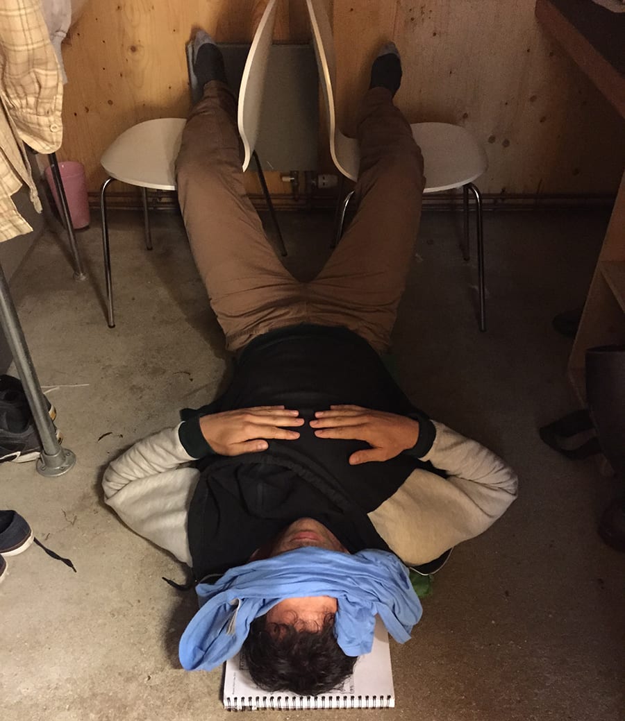 Alex Gaumond: Half hour power nap after the first show.