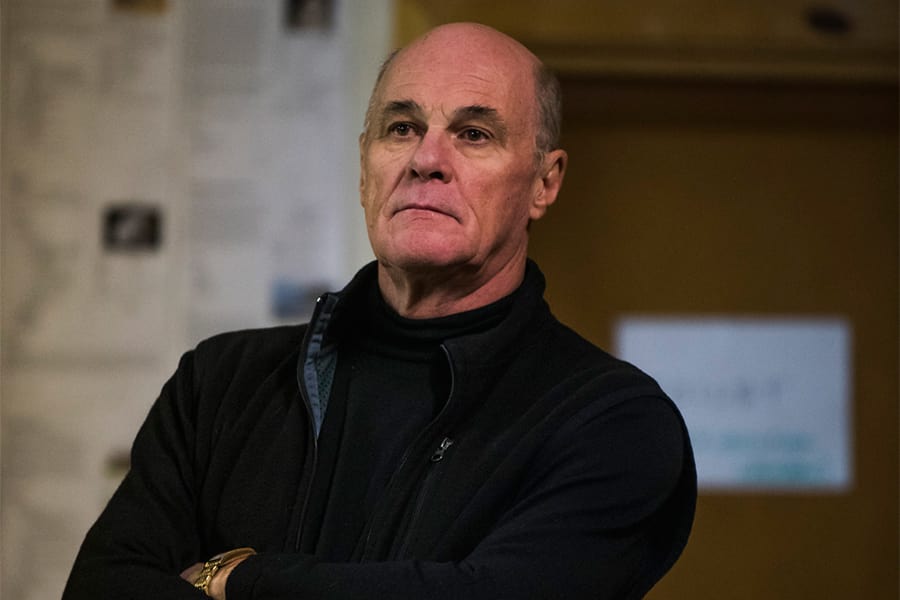 David Rintoul in rehearsal for Nell Gwynn (Photo: Tristram Kenton)