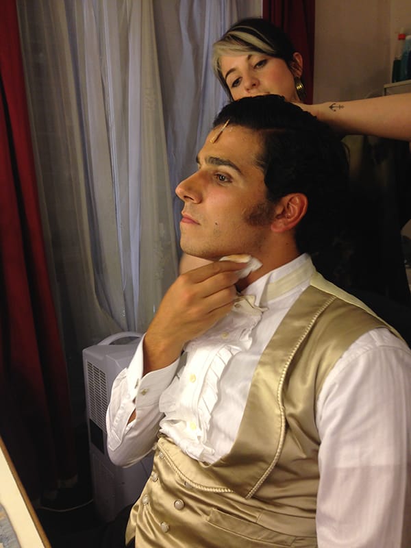 Liam Tamne gets spruced up before Act 2