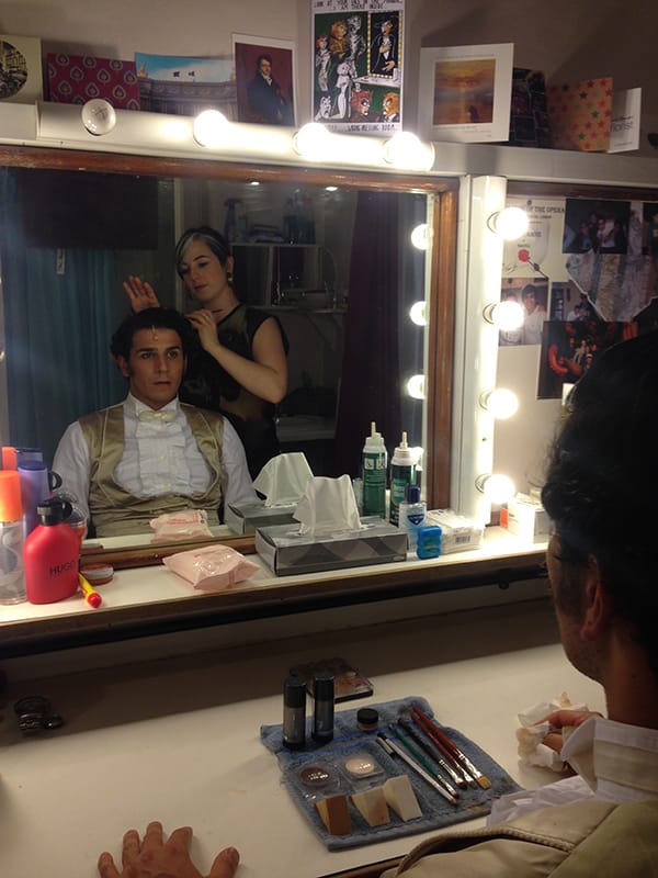 Liam Tamne prepares to perform in The Phantom Of The Opera