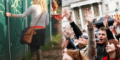 The toilet situation is very different at Glastonbury...