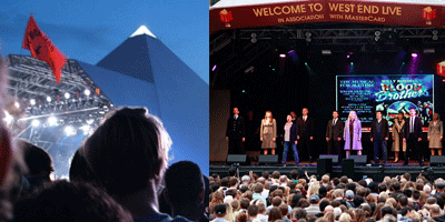 The Pyramid stage vs West End LIVE