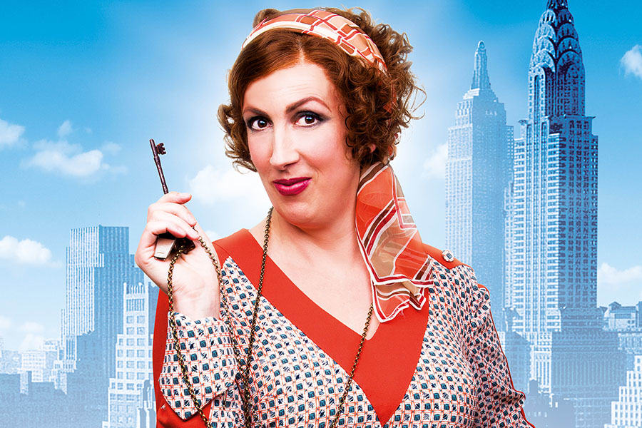 Miranda Hart as Miss Hannigan in Annie (Photo: Matt Crockett)