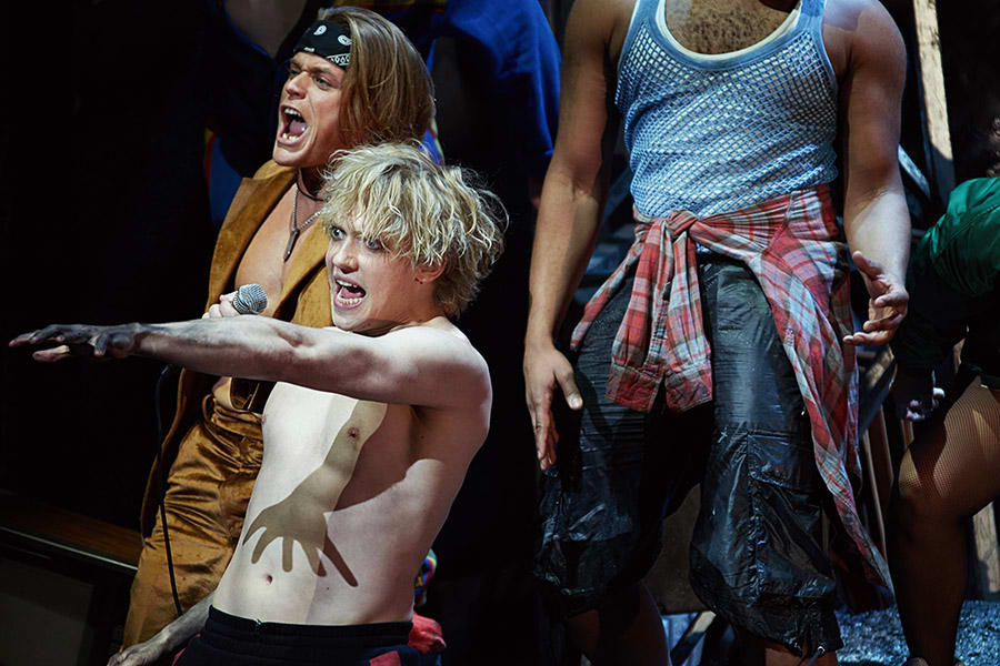 Giovanni Spano as Ledoux & Andrew Polec as Strat in Bat Out Of Hell - The Musical (Photo: Specular)