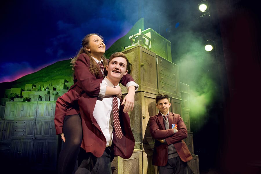 Chloe May Jackson as Jenny, Ben Hunter as Danny and Josh Benson as Tommo in The Girls (Photo: Matt Crockett, Dewynters)