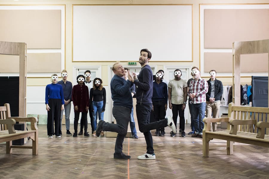 Cast in rehearsals for Don Juan In Soho (Photo: Helen Maybanks)