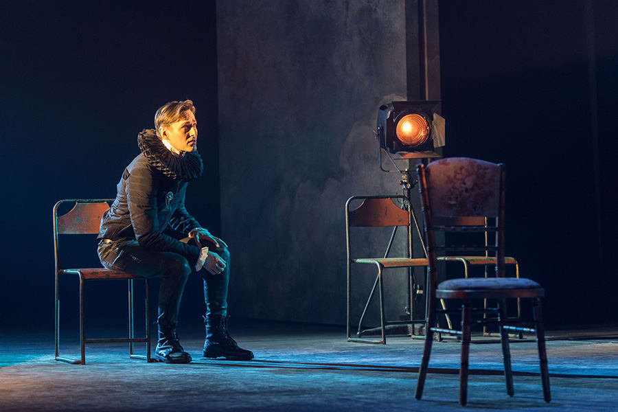 Luke Mullins (Hamlet) in Rosencrantz & Guildenstern Are Dead at The Old Vic (Photo: Manuel Harlan)