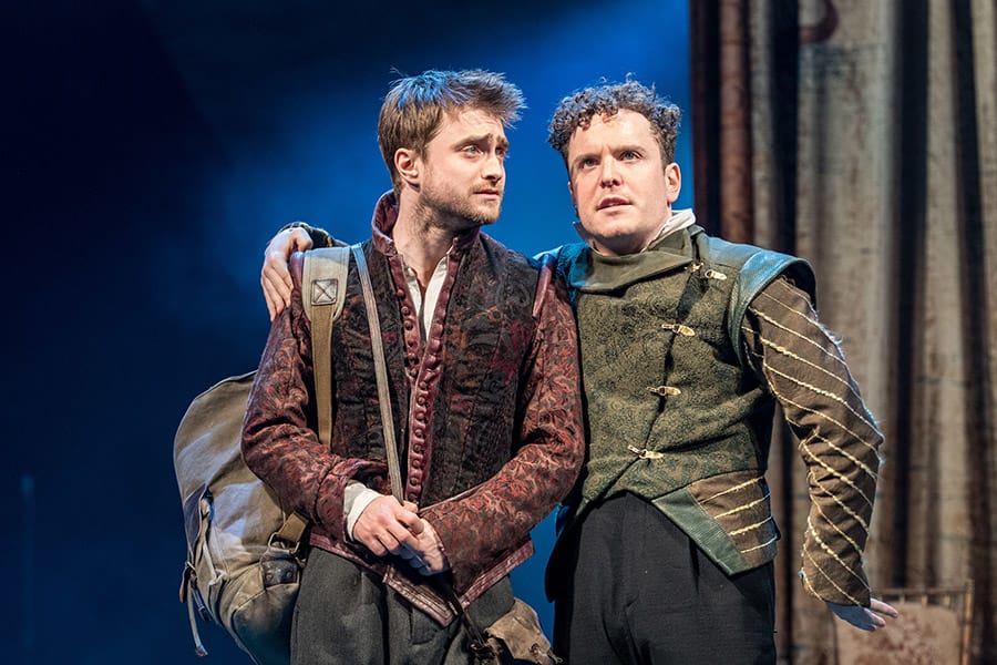 Daniel Radcliffe (Rosencrantz) and Joshua McGuire (Guildenstern) in Rosencrantz & Guildenstern Are Dead (Photo: Manuel Harlan)