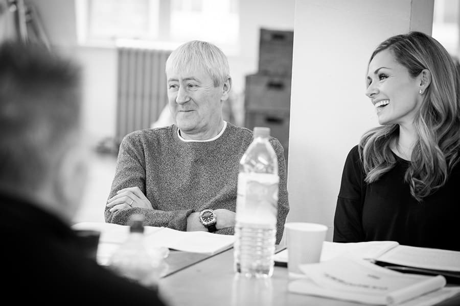 Nicholas Lyndhurst and Katherine Jenkins in rehearsal for Carousel (Photo: Craig Sugden)