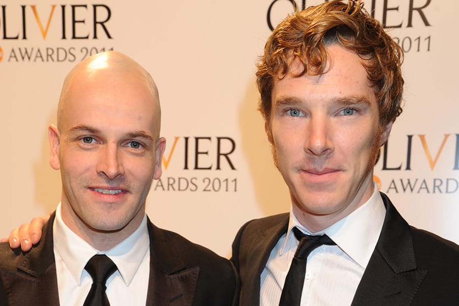 Jonny Lee Miller and Benedict Cumberbatch at the Olivier Awards 2011, Theatre Royal Drury Lane, London (Photo: Richard Young)