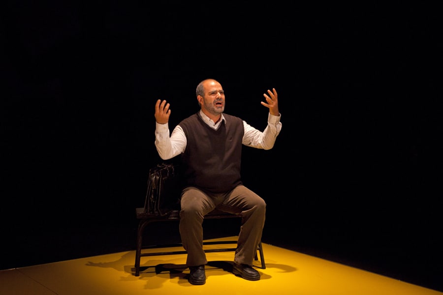 Amer Hlehel in Taha at the Young Vic (Photo: David Sandison)