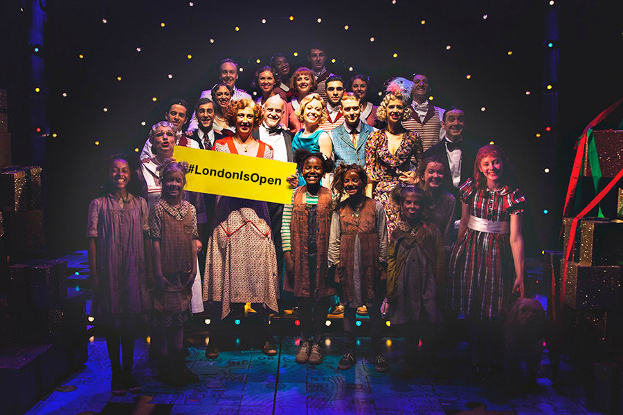 The West End company of Annie