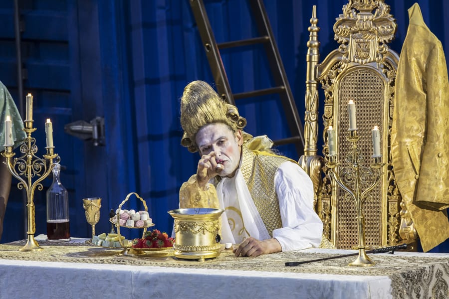 Nicholas Khan (Monseigneur) at Regent's Park Open Air Theatre (Photo: Johan Persson)