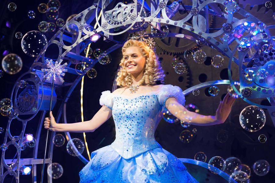 Sophie Evans (Glinda) in Wicked at The Apollo Victoria Theatre (Photo: Matt Crockett)