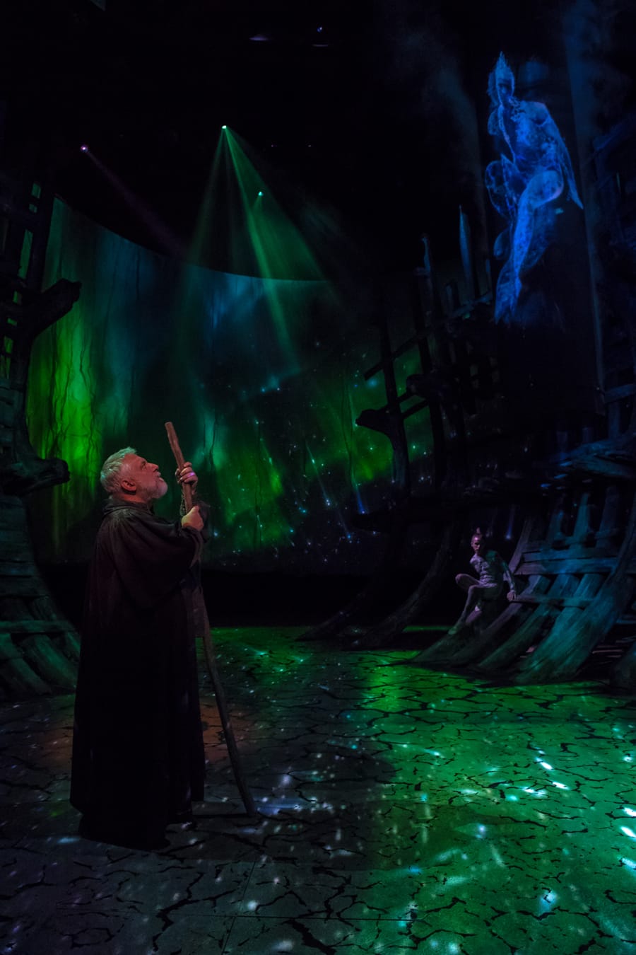 Simon Russell Beale and Mark Quartley in The Tempest at the Barbican Theatre (Photo: Topher McGrillis, RSC)