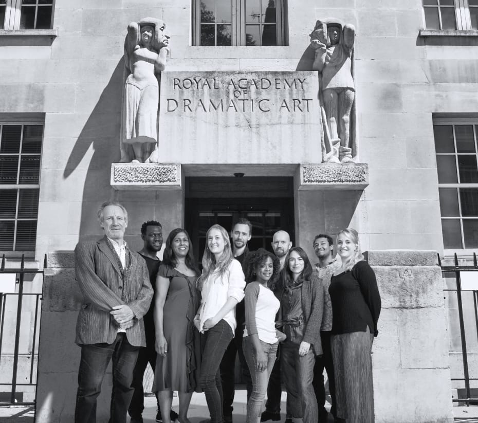 Nicholas Farrell, Ansu Kabia, Lolita Chakrabarti, Kathryn Wilder, Tom Hiddleston, Ayesha Antoine, Sean Foley, Caroline Martin, Irfan Shamji and Eleanor de Rohan at RADA