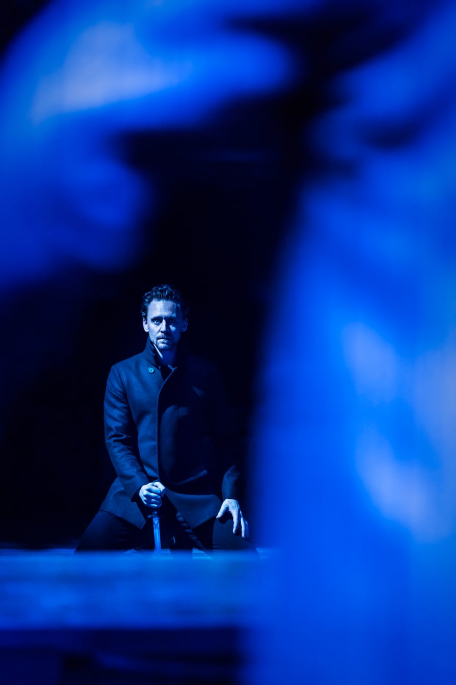 Tom Hiddleston (Hamlet) in RADA and Kenneth Branagh Theatre Company's Hamlet (Photo: Johan Persson)