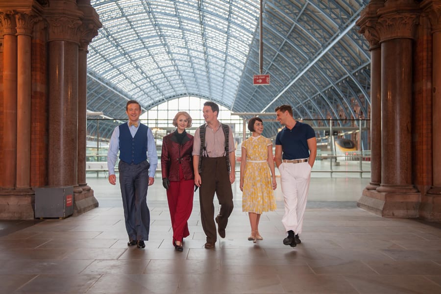 The cast of An American In Paris at St Pancras International station